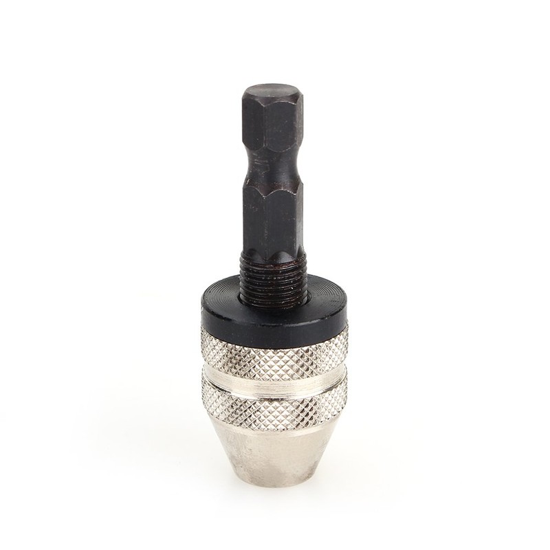 Hex Shank Keyless Drill Chuck, Mini Chuck Conversion Adapter Quick
