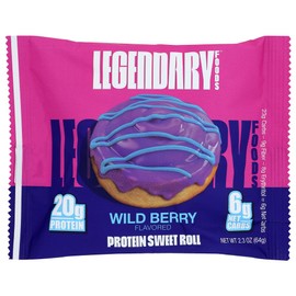 Legendary Foods Protein Sweet Roll, Wild Berry, 20g Protein, Keto Friendly, Gluten Free, 2.3 Ounce (Pack of 8)