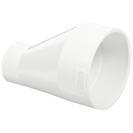 Spears 429-E Series PVC Pipe Fitting, Eccentric Coupling, Schedule 40, White, 4" x 2" Socket
