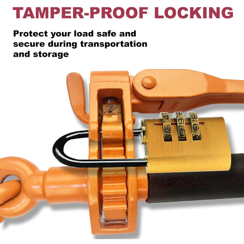 Ratchet Binder Plus Ratchet Chain Binder - 2 Pack Folding