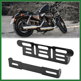 Motoforti Black Universal Motorcycle Adjustable License Number Plate Frame Long-lasting