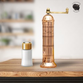 Alexander Mills Upgraded 2025 Version The Original European Copper Mills in 9-Inch for Salt Grinder Bundle with Cleaning Brushes