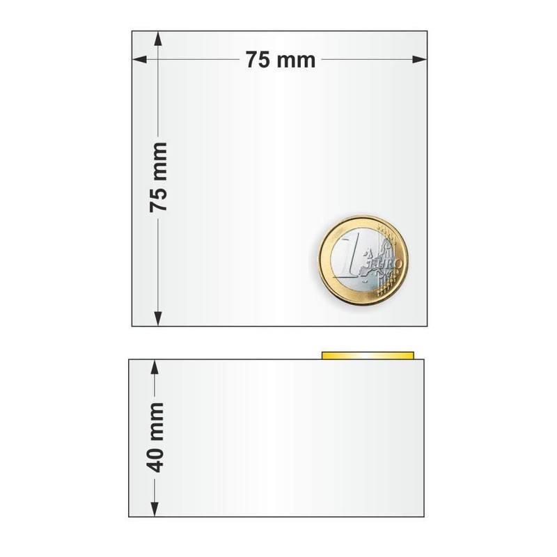Acrylic Block 75 x 75 x 40 mm Transparent, Glossy