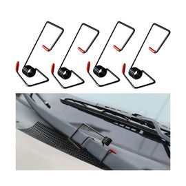 Osilly 4PCS Car Windshield Wiper Arm Pressure Spring Booster, Vehicle Assist Wiper Blade Arm Tension Spring with Silicone Cap for Rain & Snow, Auto Windscreen Clear Tool, Universal fit