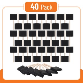 Bates- Foam Paint Brushes, 3", 40 Pack, Black Sponge Brushes for Painting, Sponge Paint Brush