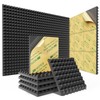 Sonicism 12 Pack Pyramid Sound Proof Foam Panels with Self-Adhesive,