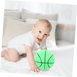 SUPVOX 1 Set Luminous Basketball Glow Dark Inflatable Ball with Pump for Outdoor Sports Entertainment Pool Fun