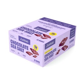 JustNosh Collagen Protein Bars – Chocolate Sea Salt, 15g Protein, 10g Collagen, Gluten Free, Dairy Free, Seed Oil Free, FODMAP Friendly, Clean Ingredients (12 Pack)
