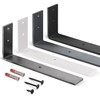 HOLZBRINK HLR-L-300-9016 Metal Shelf Brackets for Wall Shelves White 300