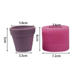 Molde de maceta de hormigón, yeso de cemento suculento, molde de silicona, resina epoxi, molde de jarrón de hormigón, decoración del hogar de oficina en maceta