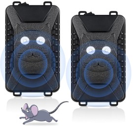 Rodent Repellent for Car Engines, 2 Pack Plug-in Rodent Repeller Ultrasonic Indoor, Battery Operated Car Mouse Repellent Under Hood, Keep Mice Rat Squirrel Out of Car, Attic, Garage, Barn