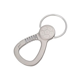 Tungyi Titanium Carabiner Keychain Clip, Small Metal Snap Clips, EDC Palm Sized Quick Release Clip for Home Camping Gift (Football Shape)