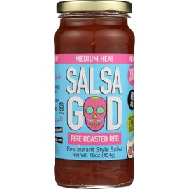 Salsa God Med Fire Roasted Red Salsa, 16 oz