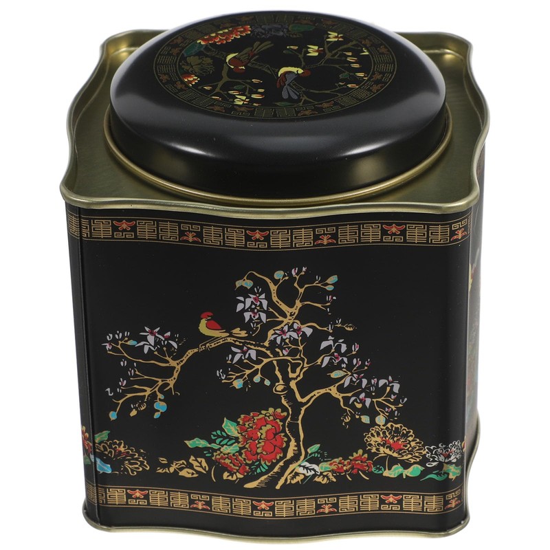 PRETYZOOM Cookie Tin Tinplate Square Cans Tin Containers with Lids