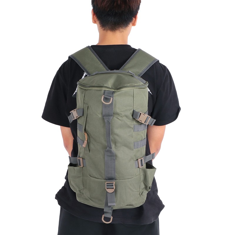 Fishing Tackle Backpack Large Capacity Portable Cylindrical Fishing Rod Bag