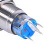 LED Latch Flush Button Switch, 19mm 12V LED Waterproof Stainless