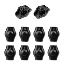 Antrader M3 Simplex Single Bolt Wire Rope Clips,10Pcs 304 Stainless Steel Simplex Wire Rope Clip Cable Clamp for 1/8" Diameter Wire Rope,Black