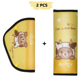 Pack of 2 Car Seat Belt Shoulder Pads, Children's Car Seat Belt Pads, Removable Children's Car Seat Belt Pads, Belt Cushion Protective Cushion, Soft, Comfortable and Breathable, Protects Neck and