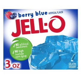 Jell-O Berry Blue Gelatin Dessert Mix, 3 oz Box