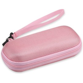 AGPTEK Carry Case, Travel Case, Eva Zip Case for Voice Recorder, 2.4 Inch MP3 Player, USB Stick, Earphones JBL Tune 110, Sandisk SD Card, U-Disk, Pink