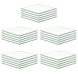 stonylab ITO Coated Conductive Glass, Low Resistance 6 Ohm/sqm, 50 x 50 x 1.1 mm, Pack of 25
