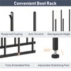 DIMJ Boot Rack 4-Tier - Black Metal Boot Storage Rack