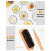 Slick Back Hair Brush, Hair Wax Stick Set - Boar