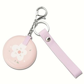 Small Magnifying Mirror Keychain for Purse - 2x Mini Portable Folding Travel Makeup Mirror