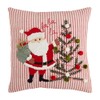 Mud Pie FA La Santa Pillow, 18" x 18", RED