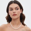 YAMI Pearl Necklace and Earrings Set, Freshwater Culture Pearl 8-9