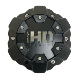 FAST HD C706901 C611910-1CAP Matte Black/Chrome Logo Wheel Center Cap