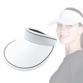 MIMA 2 Visera Gorro Deportivo Protector Solar Y Rayos UV | para Exteriores Hombre/Mujer (Blanco/Negro)