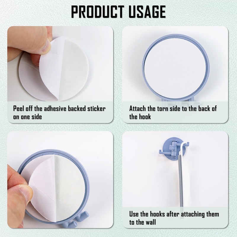 4 Pcs Mini Squeegee with Hanging Hook Shower Mirror Squeegee