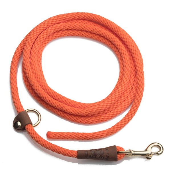 Mendota Pet EZ Trainer Dog Lead/Leash, Orange, 3/8-Inch x 8-Feet