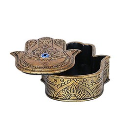 Pacific Giftware Hamsa Golden Box Home Decor