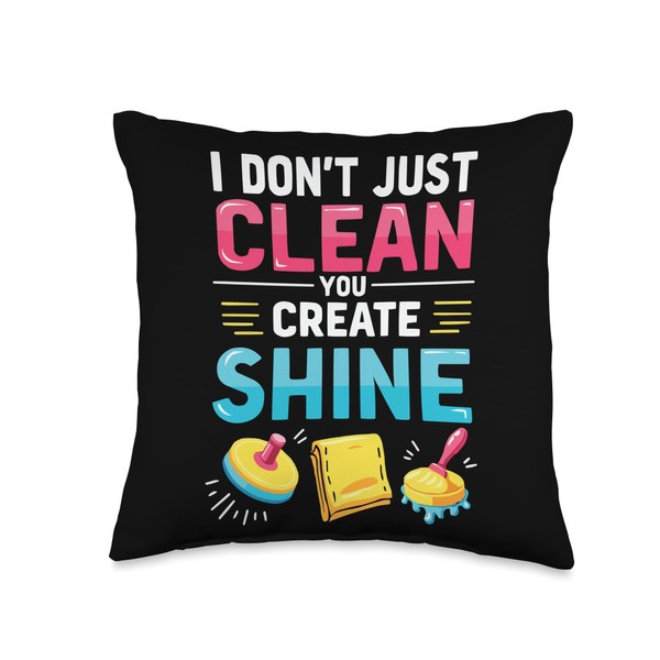 Auto Detailer Vehicle Car Detailer Auto Detailing Throw Pillow