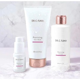 Set Reviving Farmasi Dr C Tuna Tratamiento Completo para el Crecimiento del Cabello con Shampoo, Mascarilla y Aceite Capilar.