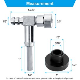 Replacement Valve 951-0171 & Grommet 735-0149 Compatible with Coleman Generator - Fuel Tank Shut off Valve & Bushing Compatible with Coleman Powermate 4200 5000 Generator, MTD Cad Lawn Mower, Tiller
