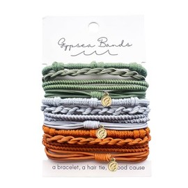 Gypsea Bands Hair Tie Bracelets for Men, Women & Kids - Set of 12 (Laguna)