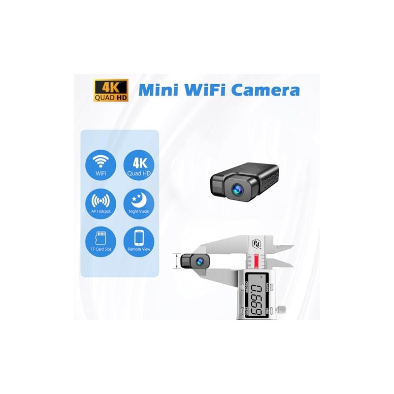 Hszsxjk Mini Cmara, 4K Hd Nanny Cam para el Hogar