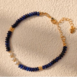 Gowvvxu Lawyer Bracelet for Women Lawyer Gift Lapis Lazuli Beads Women in Law Adjustable Law School Graduation Gift for Female Attorneys, 7, Stone, no gemstone