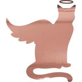 NBFU Cat Kitten Memorial Angel Kitten Cat With Angel Wings 2 (Rose Gold) (Set Of 2) Premium Waterproof Vinyl Decal Stickers For Laptop Phone Helmet Car Window Bumper Mug Tuber Cup Door Wall Decoration
