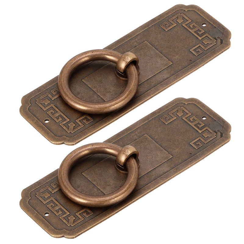 2 Sets Chinese Style Handle Single Hole Door Pull Knobs