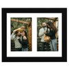 8x10 Picture Frame Black Display 4x6 Double Mat Photos Frame