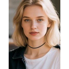 Richsteel Black Stainless Steel Chain - Unisex Flat Square Necklace, 316L Material, 14-30 Inch Sizes, No-Fade Finish