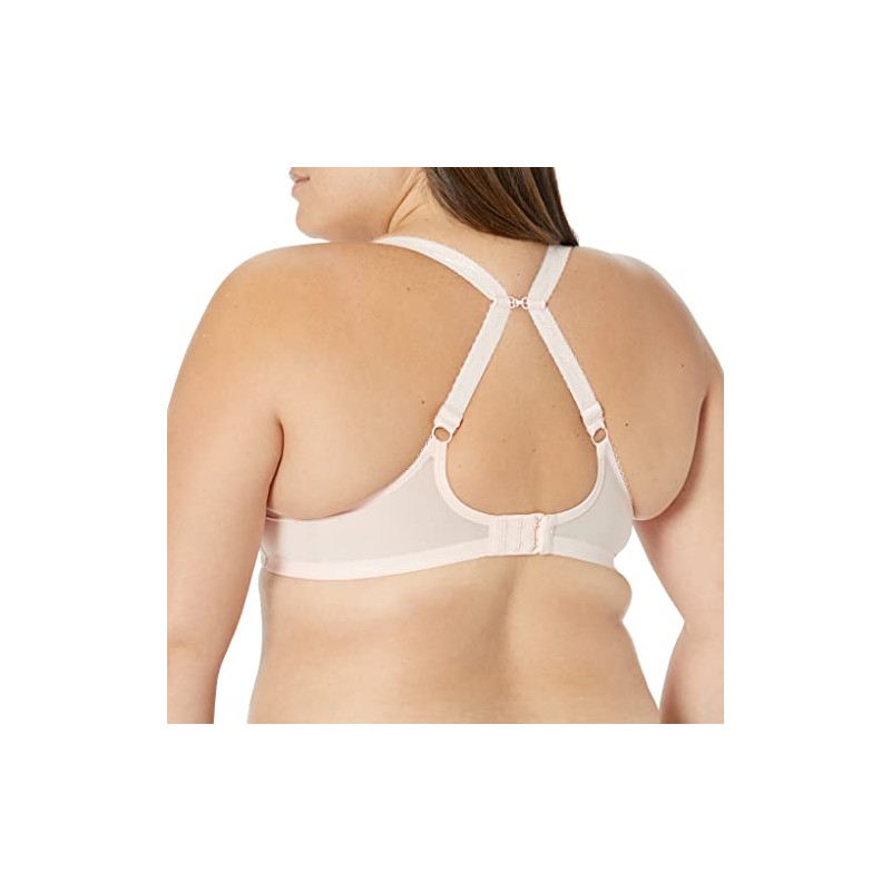 Elomi Women’s Charley Floral Embroidery, Low Plunge, Dd+ Bras, Ballet