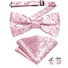 Hi-Tie Jacquard Silk Light Pink Mens Tux Vest and Bow