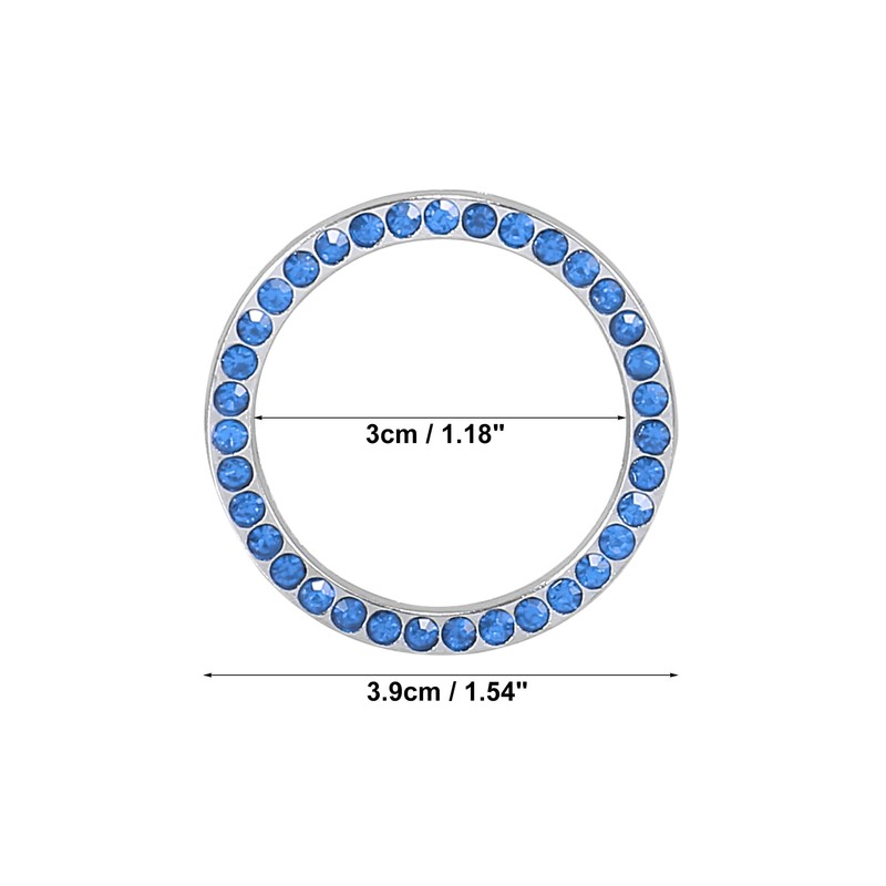 X AUTOHAUX 2pcs Car Start Stop Ring Rhinestone Push Start