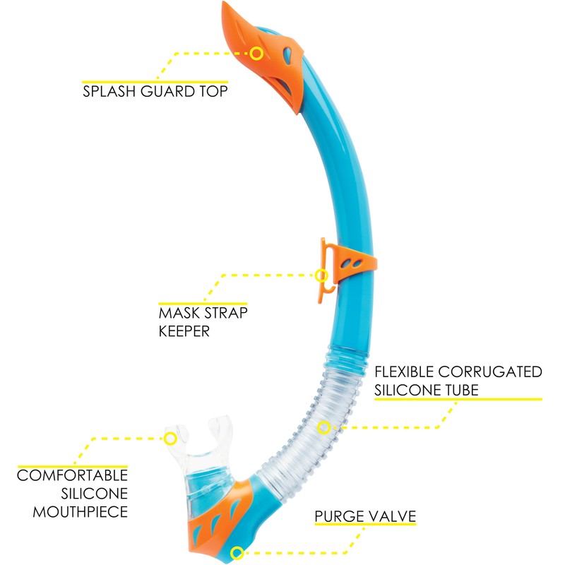 Cressi Rocks Kids Set, Blue/Orange, L/XL