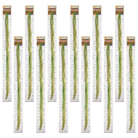 12 Pcs 100% Natural Homemade Hair Wool Dreadlocks 43 Inch Multicolor Mixed DIY Braiding Extensions Accessories (Lime)